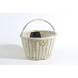 Nantucket Bicycle Co. White Wicker Basket-Image