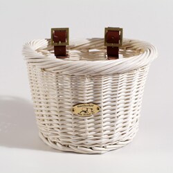 Nantucket Co. Child's Cruiser Collection White Bicycle Basket-Image