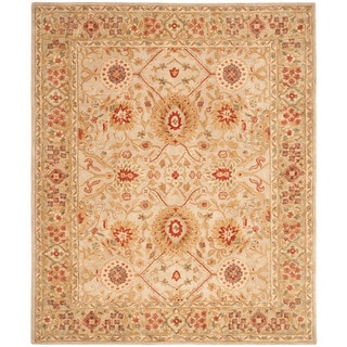 See Reviews Handmade Mahal Ivory Wool Rug (9'6 x 13'6)