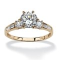 Ultimate CZ 10k Yellow Gold Clear Cubic Zirconia Ring