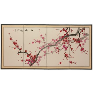 Low Price Silk and Wood 36-inch Plum Blossom Wall Hanging (China)