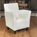 Christopher Knight Home Francisco White Bonded Leather Club Chair