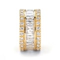 Ultimate CZ Gold over Silver Cubic Zirconia Eternity Ring