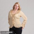 Kaelyn Max Women's Plus Size Ruffled V-neck Blouse