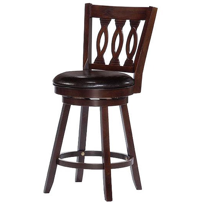 Orlenda Swivel Wood Counter-height Stool - 13134782 - Overstock.com ...