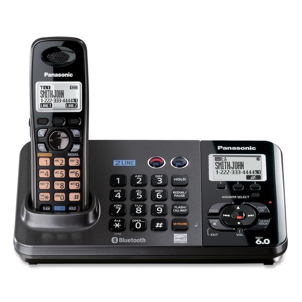 Panasonic DECT 6.0 1.90 GHz Cordless Phone - Titanium