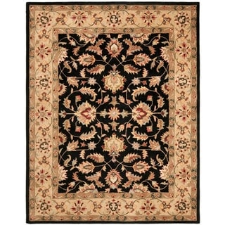 Handmade Heritage Kerman Black/ Gold Wool Rug (9'6 x 13'6)