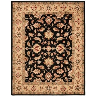 Handmade Heritage Kerman Black/ Gold Wool Rug (8'3 x 11')