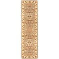 Handmade Oushak Light Green/Beige Wool Runner (2'3 x 14')