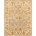 Handmade Heritage Oushak Light Green/Beige Wool Rug (7'6 x 9'6)