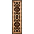 Handmade Heritage Kerman Black/ Gold Wool Runner (2'3 x 8')