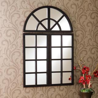 [1] Harmony Distressed Black Windowpane Mirror