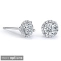 14k Gold 1/2ct TDW Diamond Halo Stud Earrings