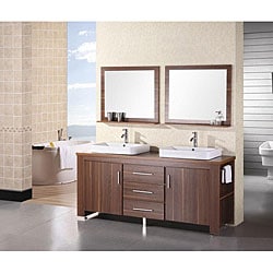 Low Price Design Element Altima 72-inch Double Sink Bathroom Vanity Set