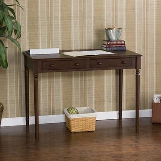 Espresso Two Drawer Writing Desk