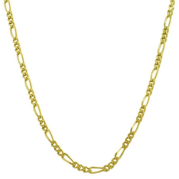 Fremada 14k Yellow Gold Figaro Necklace 16-20 inches