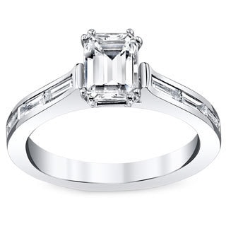 14k White Gold 7/8ct TDW Diamond Engagement Ring