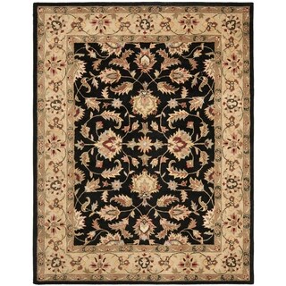 Handmade Heritage Kerman Black/ Gold Wool Rug (12' x 18')