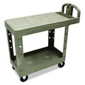 Rubbermaid Commercial Flat Shelf Utility 2-Shelf Cart