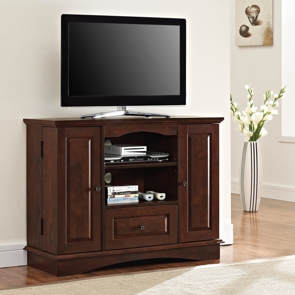 Brown Wood 42-inch Highboy TV Stand - Overstock Shopping - Great Deals 