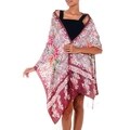 Silk 'Chrysanthemums' Batik Shawl (Indonesia)