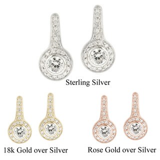 Icz Stonez Sterling Silver Cubic Zirconia Leverback Earrings