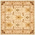 Handmade Oushak Ivory Wool Rug (8' Square)