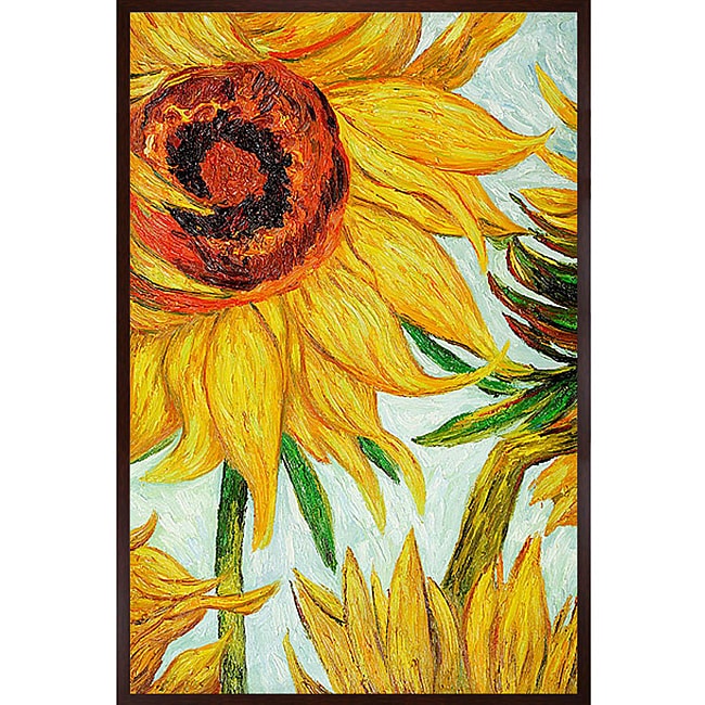 Van Gogh 'Sunflowers' Handpainted Framed Art Print 13269667