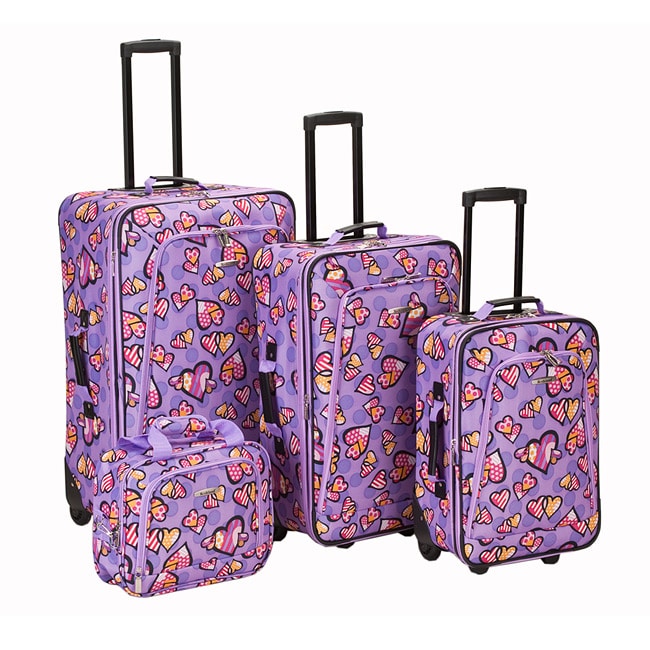 Cute 4 piece luggage sets jcpenney