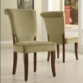ETHAN HOME Andorra Olive Velvet Upholstered Dining Chair (Set of 2)