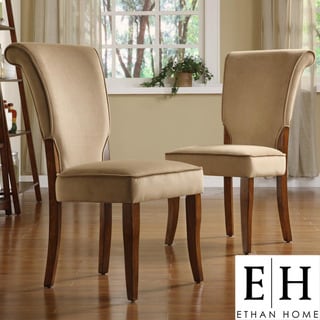 ETHAN HOME Andorra Peat Velvet Upholstered Dining Chair (Set of 2)