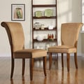 TRIBECCA HOME Andorra Peat Velvet Upholstered Dining Chair (Set of 2)
