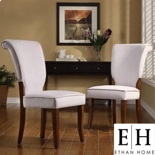 ETHAN HOME Andorra Grey Velvet Upholstered Dining Chair (Set of 2)