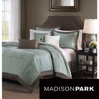 Madison Park Cascade Blue 6-piece Duvet Cover Set