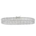Sterling Silver 1/2ct TDW Diamond 3-row Bracelet (I-J, I2-I3)