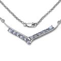 Sterling Silver Oval-cut Tanzanite Necklace