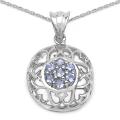 Sterling Silver Tanzanite Pendant Necklace