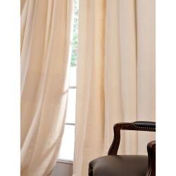 Casual Cream Cotton Linen 84-inch Curtain Panel