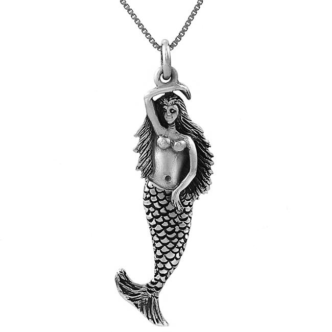 Journee Collection Sterling Silver Mermaid Necklace Overstock Com Shopping Top