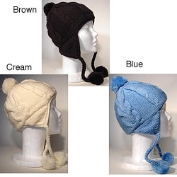 Cotton and Wool Solid Color Ski Hat (Nepal)-Image