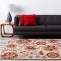 Hand-tufted Whimsy Ivory Floral Wool Rug (8' x 11')