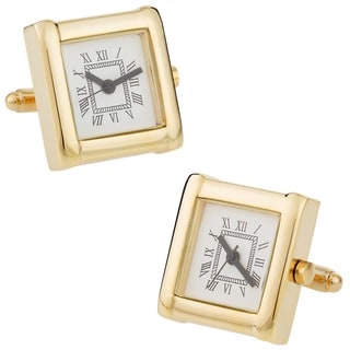 Cuff Daddy Goldplated Elegant Square Watch Cuff Links