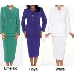 Plus Size Black Skirt Suit