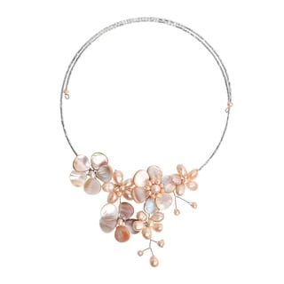 Sterling Silver Freshwater Pearl Choker Necklace (Thailand)