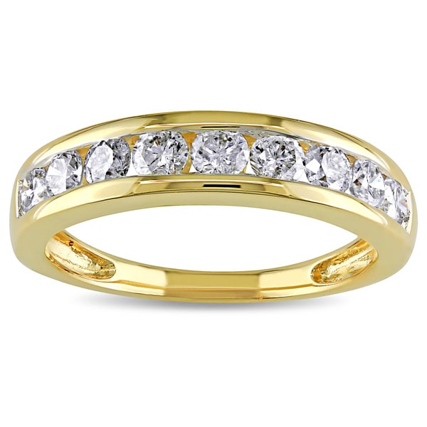 14k yellow gold 4ct wedding rings