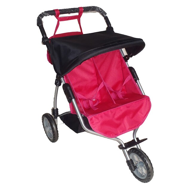 Doll Twin Pink and Black Jogging Stroller Overstock™ Shopping Big Discounts on Furniture