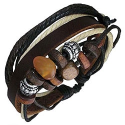 Leather and Stone 'Thai Karma' Bracelet