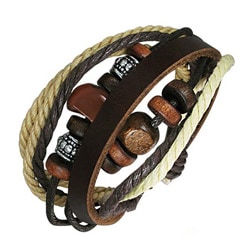 Leather and Stone 'Karma' Bracelet-Image