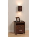 Yaletown 2-drawer Tall Espresso Night Stand