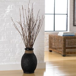 Ubud Rice Husk Decorative Small Jug Vase (Indonesia)